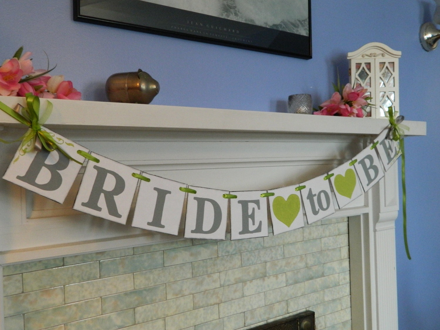 Bride to Be Banner Bridal Shower Decor Bachelorette Decorations Wedding Sign Photo Prop You Pick the Colors
