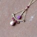 Mixed Gemstone Necklace, Organic Peruvian Opal and Pink Sapphire, Natural Rubies, 14k hammered gold
