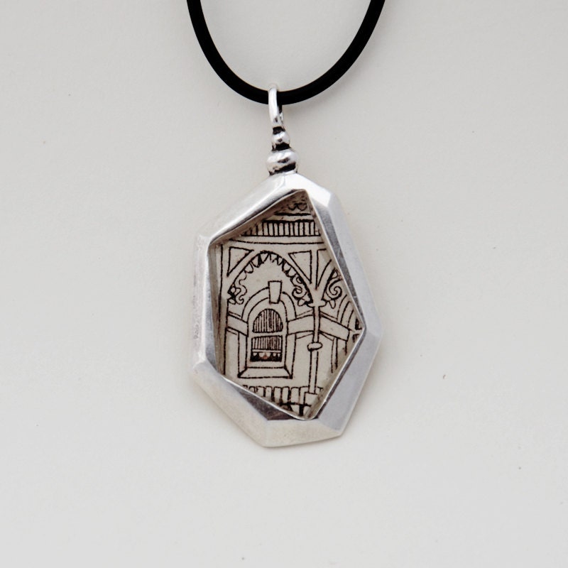Sterling Silver Vasara Geometric Window Pendant