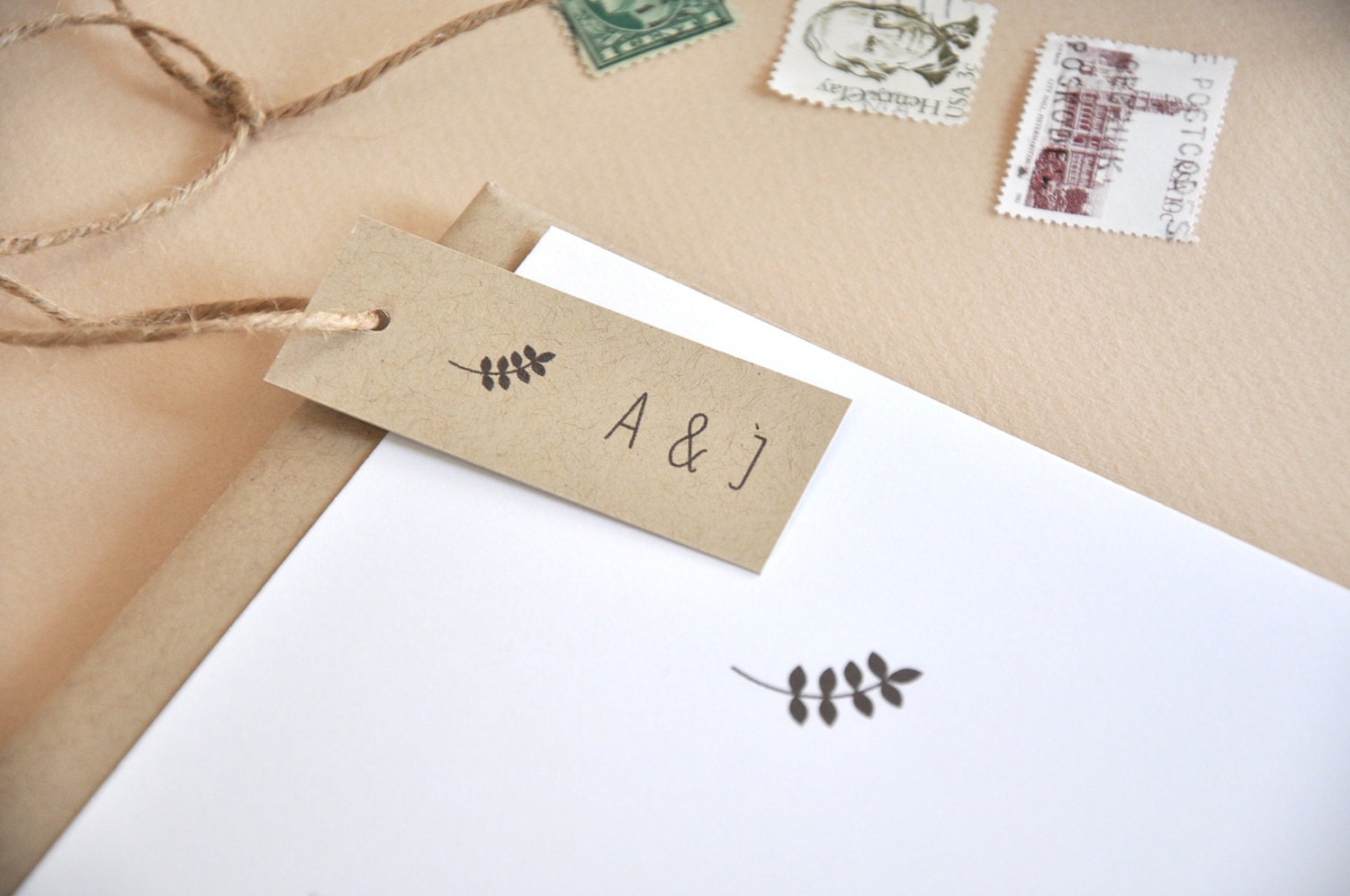 DEPOSIT - Rustic Twine Wedding Invitation Suite