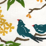 Galbraith & Paul Birds pillow cover in Lake - 20 x 20