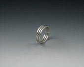 Silver Three-Banded Ring