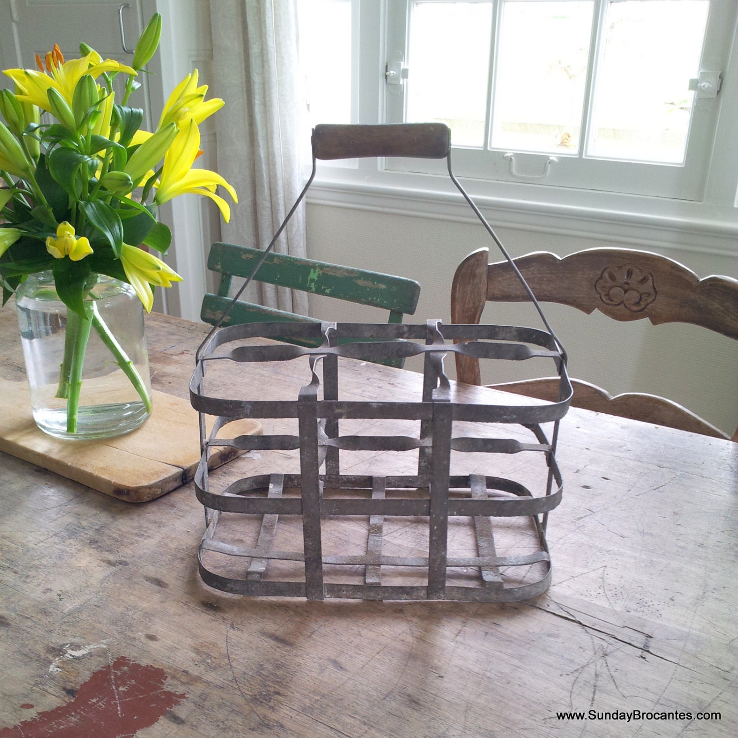 French Zinc Bottle Rack