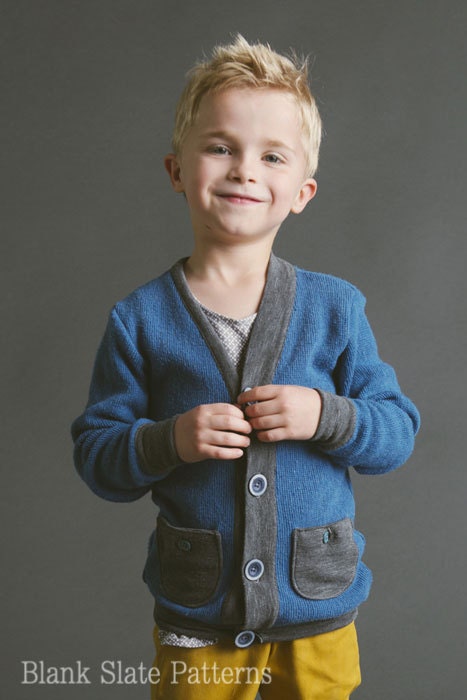 Cool Cardigan PDF Sewing Pattern for Knit Fabric. Sizes 18m 2T 3T 4T 5 6 7 8