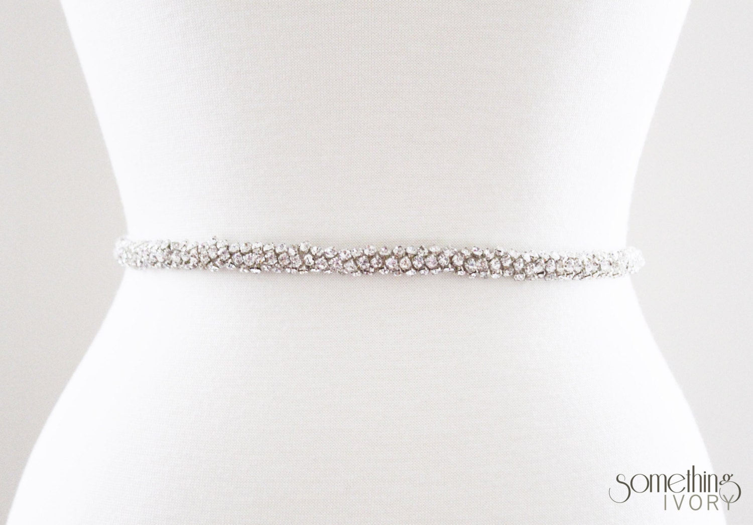 ERIN -  Crystal Rhinestone Bridal Sash, Wedding Belt