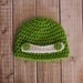 Baby Boy Button Strap Beanie Hat Sizes nb 1-3 & 3-6mos, 6-12mos (great for hospital wear or photos)