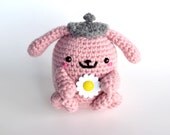 Kawaii Amigurumi Bunny Rabbit in Pink with Daisy