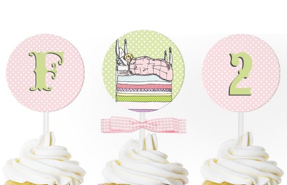 Princess and the Pea - Custom Printable Party CIRCLES by Catherine Jane Joy Il_570xn
