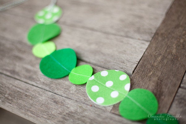 St Patricks Day Irish Garland with Green Polka Dot Felt Il_170x135