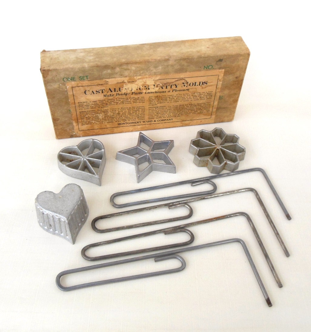 Rosette & Timbale Iron / Waffle Shell Maker Patty Mold Set