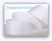 5 Yards  - 1 1/2" - White Grosgrain Ribbon - Make Bows, Weddings, Bouquets, Sewing, Crafts.