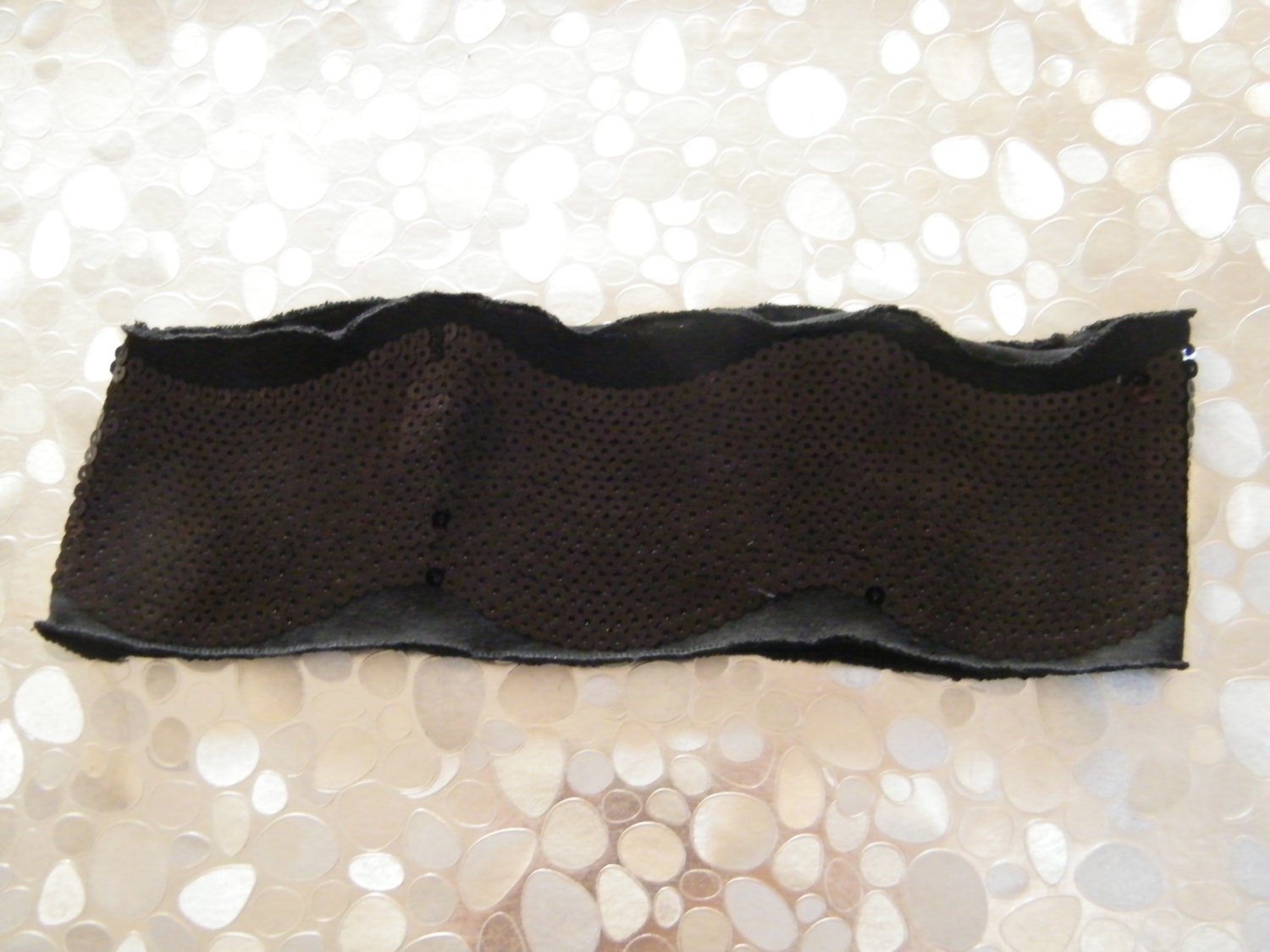 Black hairband with sequins - Blue stretch headband - purple  pink hair accessory made in Israel
