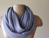 Lavender Infinity Scarf - Lightweight Sweater Knit Scarf - Pale Lilac Circle Scarf - Heather Blue Loop Scarf
