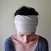 Striped Head Scarf - Taupe and White Stripes - Hair Accessories, Headband, Hair Wrap - Womens Headbands, Head Scarves