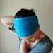 Aqua Blue Head Scarf - Hair accessory - Headband, Hair wrap - Womens Hair accessories - Ascot - Sash - Jersey Scarf