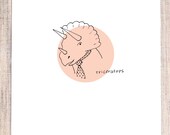 Friendly Dinosaur, Triceratops Print