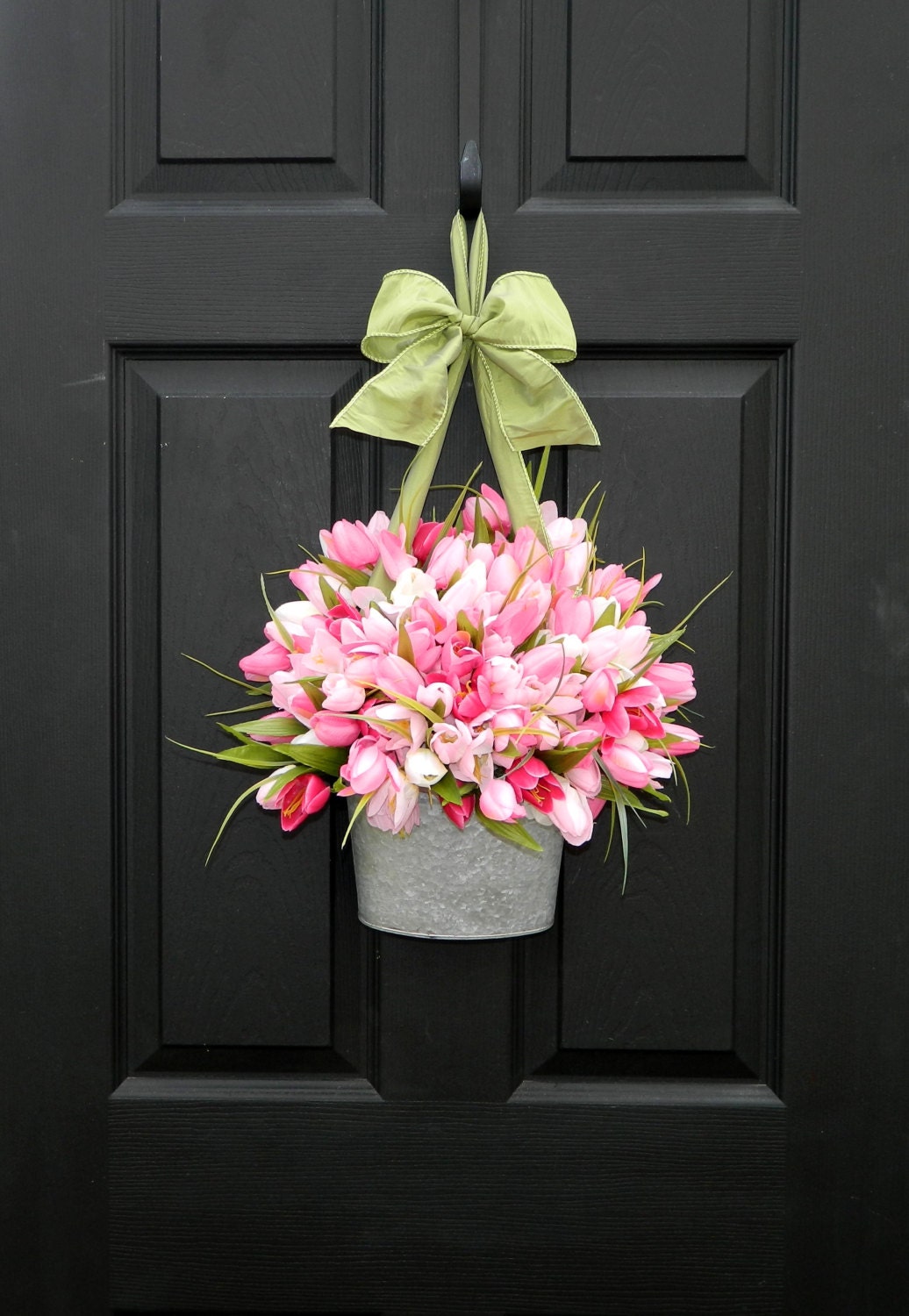 Spring Wreath - Tulip Wreath - Pink Wreath - Easter Wreath