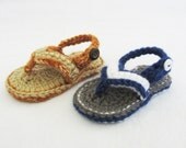 Baby CROCHET PATTERN Baby Flip Flops (5 sizes included from 0-24 months) Instant Download