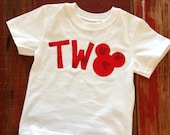 Mickey Mouse second birthday tee in Red