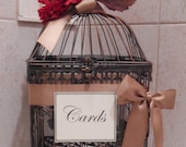 Birdcage Wedding Card Holder / Elegant Rustic Card Box