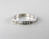 Reserved for Christy - Vintage Sterling silver Crystal Eternity Band Ring Clark & Coombs