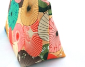 Vintage Asian Umbrella Travel Bag - Makeup Bag, Cosmetic Bag, Zipper Travel Pouch - Birthday Gift, Gift for Jetsetter, Mother's Day