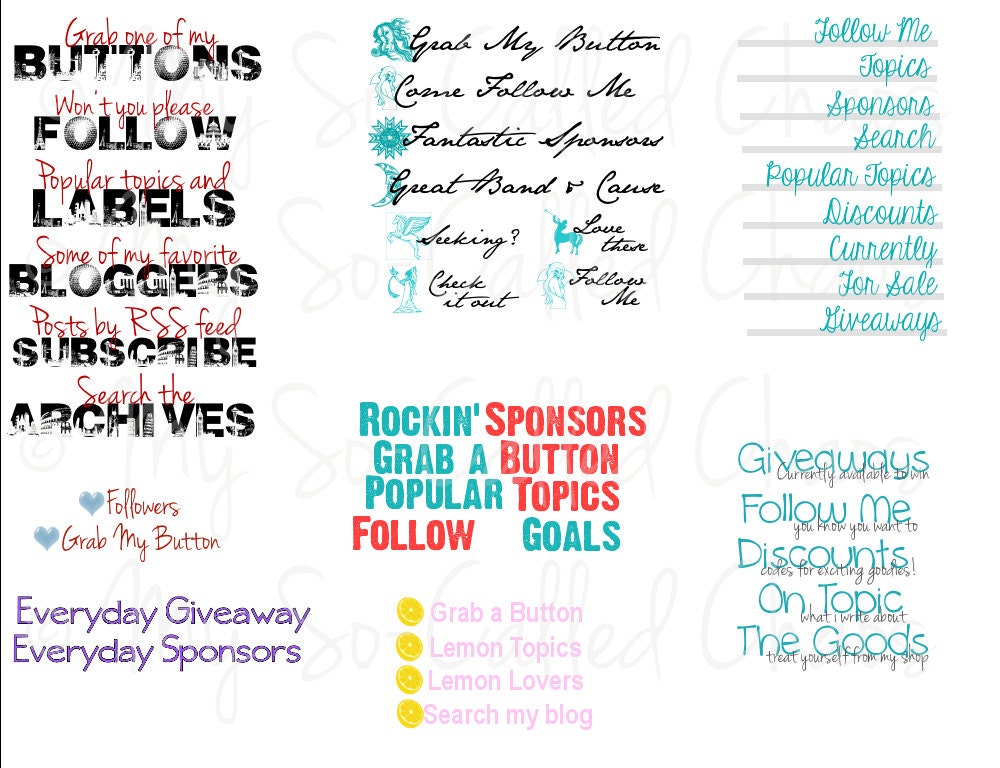 Custom Blog Gadget/Widget Headers