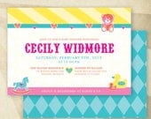 Custom Printable Baby Shower Invitation - Colorful Toy