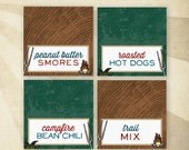 Custom Camping Birthday Party - CUSTOM PRINTABLE Tent Cards