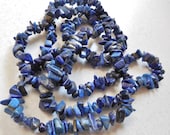 Vintage Sodalite Natural Bead Necklace 34 Inch