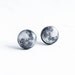 Moon earrings studs - Astronomy jewelry, space post earrings, cosmic small stud earrings, full moon