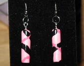 Pink Bubblegum Punk Clay Twisty Earrings for Pierced Ears