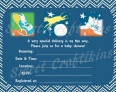 INSTANT DOWNLOAD - DIY Printable Blank Baby Shower Invitation -  Inspired by Goodnight Moon - Digital File