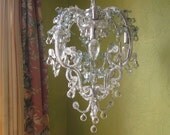 Chandelier Lighting, Beaded Woodland Violets and Silverbells