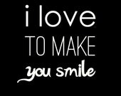 Smile Digital Print 8x11 - Instant Download - Black
