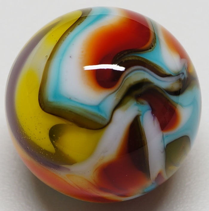 Winlock Marbles - Opaque/Transparent - White/Turquoise/Red/Purple/Transparent Yellow - Handmade Glass Marble