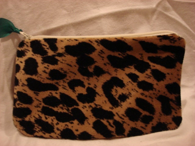 lush leopard zipper pouch