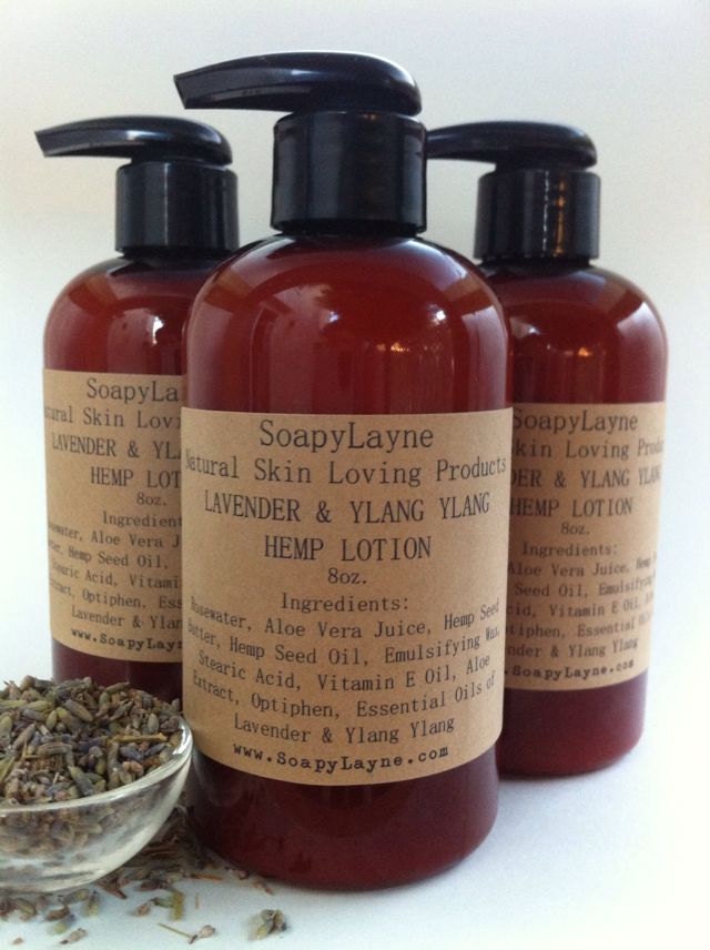 hemp lotion, lavender & ylang ylang 8oz. vegan friendly