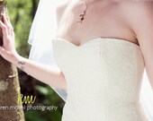 Pure Magnolia Lace Sweetheart Wedding Dress, Boho Beach Strapless Fit and Flare Gown // Eco-Friendly //Plus Size