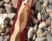 Bacon Action Figure Felt Bookmark V - Great gift  for afficionados of cuteness and bacony goodness