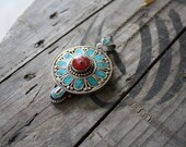 Tibetan Turquoise Pendant Necklace