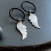 Sterling Silver Wings Dangle earrings-Wings Circle Earrings-Wings Stud Circle Earrings-Dark Romantic -Rock Chic Wings Earrings-Oxidized Wing
