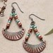 Artisan Handmade Copper & Sterling Silver Textured Sailboat Earrings