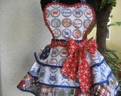 Madras  Beach Plaid Retro Going Coastal Apron