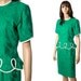 Vintage emerald green dress size small S / 80s does 40s style