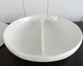 Vintage Russel Wright Iroquois China Sugar White Lidded Covered Divided Serving Dish Casserole