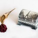 Paris Jewelry Box, Wedding Box, France Ring Bearer, Proposal Box, Rustic Wedding Wood Box, Wedding Pillow, Black and White Lace box ohtteam