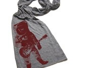 Scarf ASTRONAUT Guitar Outer Space Unisex Tri-Blend American Apparel Scarf (3 Color Options)