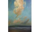 Original Acrylic on Canvas Painting by Tim Brunt: 'Last Lines' FRIDGE MAGNET from Sustainable Wood into a Magnet - "Liven up your fridge"