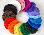 Nylon Dish Scrubbies - Set of 75 - Party Favors - Choose Your Colors - Crochet Pot Scrubber - Made to Order